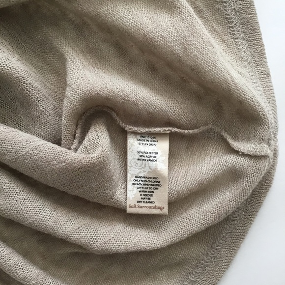 Soft Surroundings Valentina Sweater Beige Size M - Picture 7 of 8
